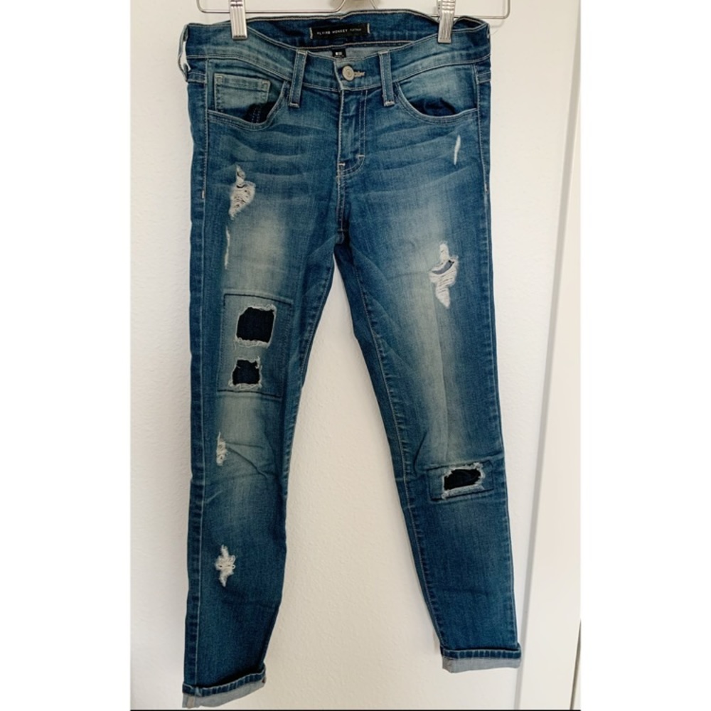 Flying Monkey Patched Jeans